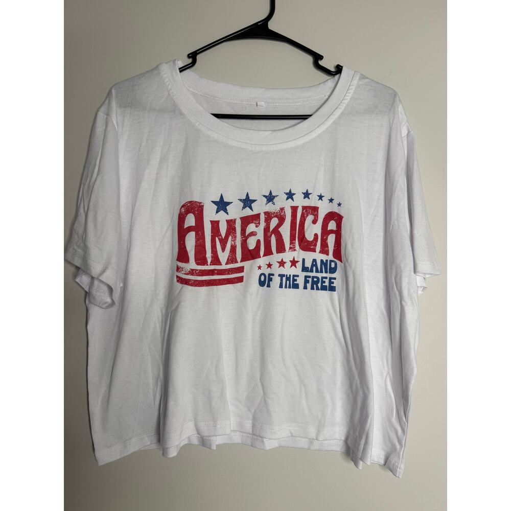 America Crop Top - Size 2XL